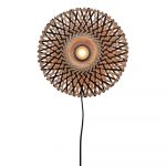 Aplică de perete neagră/în culoare naturală ø 30 cm Kalimantan – Good&Mojo
