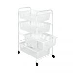 Raft mobil cu 4 coșuri Metaltex India, lungime 35 cm