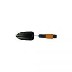 Lopățică de grădinărit din oțel Fiskars Quikfit, lățime 7,5 cm, negru