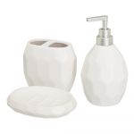 Set de accesorii de baie alb din ceramică – Casa Selección