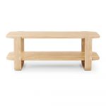 Măsuță de cafea în culoare naturală din lemn masiv de eucalipt 55x109 cm Bellwood – Umbra