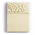 Cearceaf crem din jerseu cu elastic 180x200 cm Amber – DecoKing