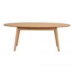 Măsuță de cafea în culoare naturală cu aspect de lemn de stejar 130x65 cm Yumi - Rowico
