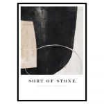 Poster cu ramă 52x72 cm Sort Of Stone – Malerifabrikken