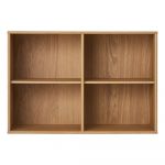 Bibliotecă în culoare naturală cu aspect de lemn de stejar suspendată 89x61 cm Mistral – Hammel Furniture