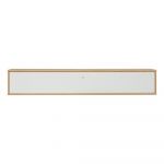 Comodă TV albă/în culoare naturală cu aspect de lemn de stejar 133x22 cm Mistral – Hammel Furniture