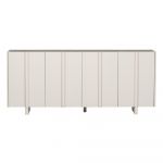 Comodă modulară crem joasă din lemn masiv de pin 200x85 cm Basu – WOOOD