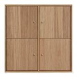 Bibliotecă în culoare naturală cu aspect de lemn de stejar suspendată 70x70 cm Mistral – Hammel Furniture