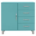 Comodă joasă turcoaz 98x92 cm Malibu - Tenzo