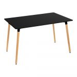 Masă de dining neagră cu blat negru 80x120 cm – Casa Selección