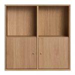 Bibliotecă în culoare naturală cu aspect de lemn de stejar suspendată 70x70 cm Mistral – Hammel Furniture