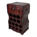 Suport de vin maro pentru 14 sticle, 46x70 cm - Deco Pleasure