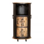 Suport de vin din metal negru pentru 9 sticle, 60x115 cm Luni - Interia Home & Living