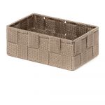Organizator pentru baie Compactor Stan, 18 x 12 cm, maro deschis