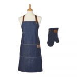 Set cu șorț și mănușă de bucătăroe 2 buc. Oxford Denim – Cooksmart ®