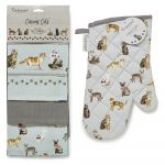Set de prosoape și mănuși de bucătărie 4 buc. Curious Cats – Cooksmart ®