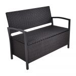 Bancă de grădină din rattan negru Ferrara - Garden Pleasure