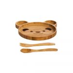 Set luat masa din bambus pentru copii Bambum Teddy