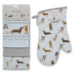 Set de prosoape și mănuși de bucătărie 4 buc. Curious Dogs – Cooksmart ®