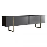 Comodă TV gri antracit 180x30 cm Luxe – Kalune Design