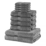 Set 10 prosoape DecoKing Marina Silver, gri