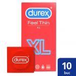 Prezervative Feel Thin XL, 10 bucati, Durex