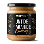 Unt de arahide crunchy ecologic, 250g, Niavis