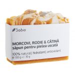 Sapun natural pentru pielea uscata cu morcovi + rodie si catina, 130g, Sabio