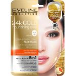 Masca de fata Korean 24k Gold Ultra, 1 bucata, Eveline Cosmetics
