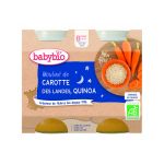 Crema de morcovi si quinoa Bio, 2 x 200g, BabyBio