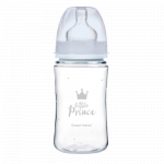 Biberon albastru anticolici cu gat larg PP EasyStart Royal Baby, 240ml, Canpol babies