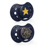 Suzeta din silicon Dynamic Stardust blue pentru 0-3 luni, 2 bucati, Lovi