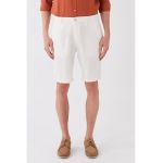 Bermude slim fit din amestec de in
