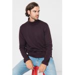 Bluza de bumbac cu guler inalt