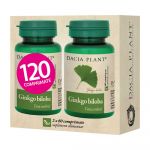 Pachet Ginko Biloba, 120 comprimate, Dacia Plant