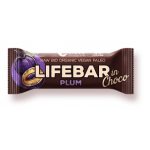 Baton cu prune in ciocolata raw Lifebar Bio, 40g, Lifefood