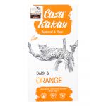Ciocolata artizanala neagra 70% cu coji de portocale, 70g, Casa Kakau