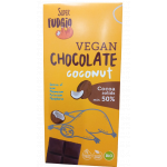 Ciocolata cu lapte de cocos bio fara gluten, 80g, Super Fudgio