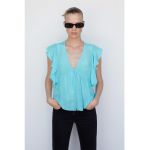 Bluza de sifon cu decolteu in V Sandro