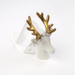 Decoratiune Craciun - Porcelain Stag Head, 4x6.5cm | Drescher