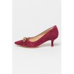 Pantofi de piele intoarsa cu detaliu lant Violet55