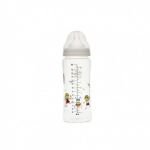 Biberon din sticla borosilicat cu gat larg 3 luni+ Baby, 300ml, Minut