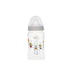Biberon din sticla borosilicat cu gat larg 0 luni+ Baby, 180ml, Minut