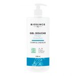 Gel de dus organic pentru corp si par cu flori albe, 1000ml, Biosince 1975