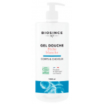 Gel de dus organic pentru corp si par cu parfum de piersica alba, 1000ml, Biosince 1975