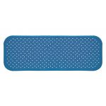 Covoras antiderapant din cauciuc natural pentru cada cu ventuze Albastru, 96x34 cm, Sanger