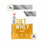 Pudra proteica cu aroma de banane Diet Whey, 2kg, PhD