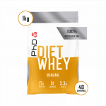 Pudra proteica cu aroma de banane Diet Whey, 1kg, PhD
