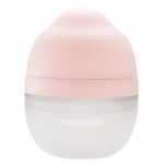 Biberon anticolici cu tetina din silicon 100% Breast-Like Old Roze, 120ml, Mombella