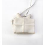 Decoratiune Craciun - Ceramic Present on String, white 4x3cm | Drescher